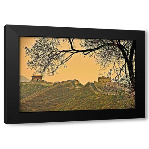 Ancient Walls Black Modern Wood Framed Art Print with Double Matting by Burdick, Chuck