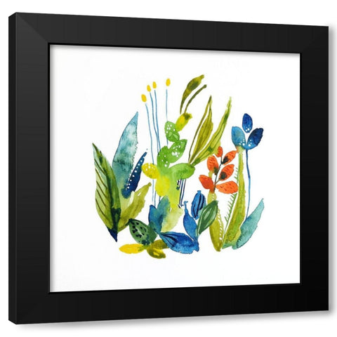 English Garden 1 Black Modern Wood Framed Art Print by Binkin, Lesia