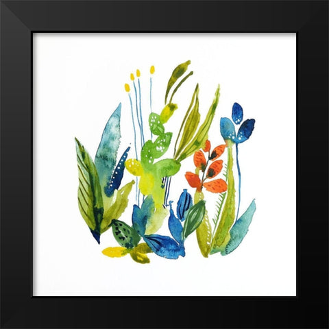 English Garden 1 Black Modern Wood Framed Art Print by Binkin, Lesia