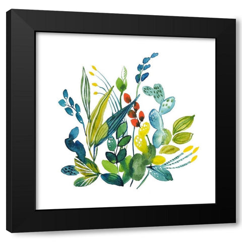 English Garden 2 Black Modern Wood Framed Art Print by Binkin, Lesia