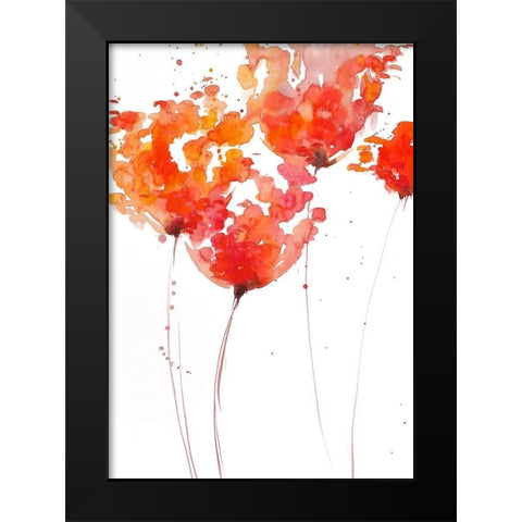 Tangerine Tango 1 Black Modern Wood Framed Art Print by Binkin, Lesia