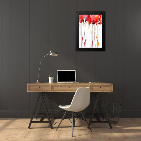 Tangerine Tango 2 Black Modern Wood Framed Art Print by Binkin, Lesia