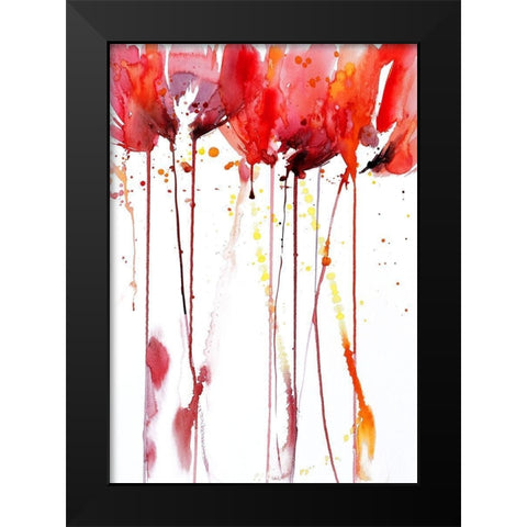 Tangerine Tango 2 Black Modern Wood Framed Art Print by Binkin, Lesia