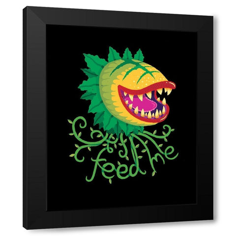 Feed Me Black Modern Wood Framed Art Print with Double Matting by Buxton, Michael