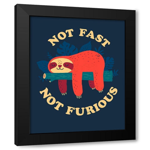 Not Fast, Not Furious Black Modern Wood Framed Art Print with Double Matting by Buxton, Michael