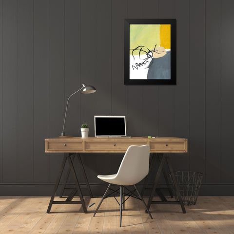 Odyssey Black Modern Wood Framed Art Print by Baker, Bronwyn