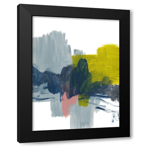 City View Black Modern Wood Framed Art Print with Double Matting by Baker, Bronwyn