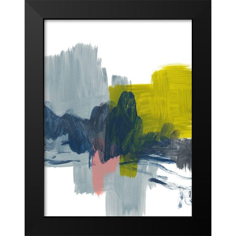 City View Black Modern Wood Framed Art Print by Baker, Bronwyn