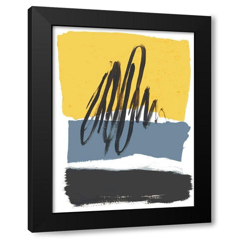 Every Which Way No. 1 Black Modern Wood Framed Art Print by Baker, Bronwyn