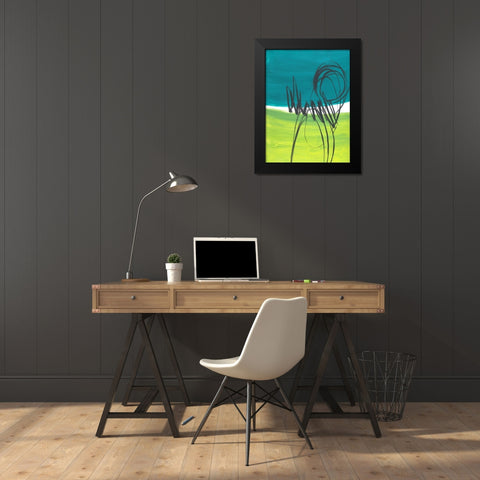 Every Which Way No. 2 Black Modern Wood Framed Art Print by Baker, Bronwyn