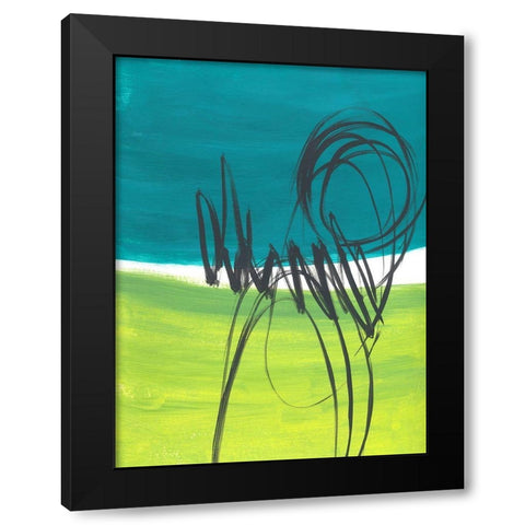 Every Which Way No. 2 Black Modern Wood Framed Art Print by Baker, Bronwyn