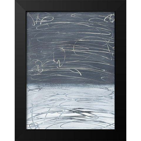 Night Returns Black Modern Wood Framed Art Print by Baker, Bronwyn