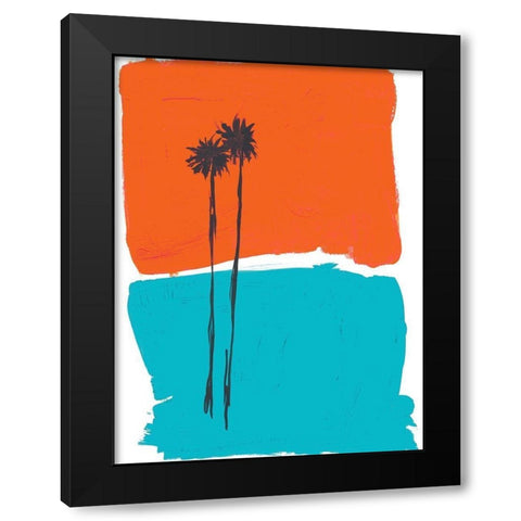 PS Palms Black Modern Wood Framed Art Print with Double Matting by Baker, Bronwyn