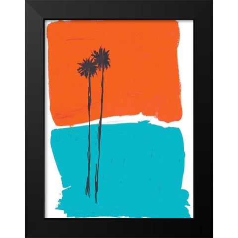 PS Palms Black Modern Wood Framed Art Print by Baker, Bronwyn
