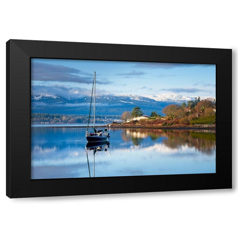 Stillness Black Modern Wood Framed Art Print with Double Matting by Burdick, Chuck