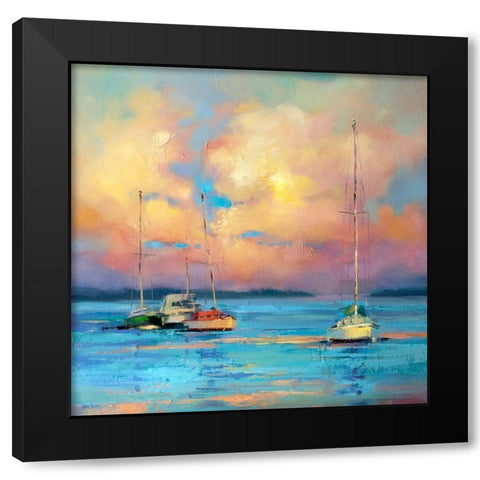 After The Sailing Day Black Modern Wood Framed Art Print by Bruniany, Kasia
