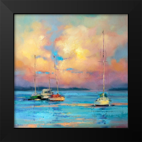 After The Sailing Day Black Modern Wood Framed Art Print by Bruniany, Kasia