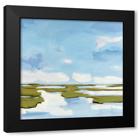 Clouds Illusion Black Modern Wood Framed Art Print by Burggraaf, Stella