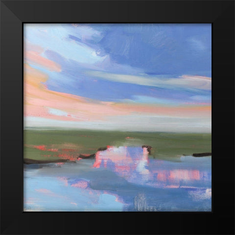 Evening Light Black Modern Wood Framed Art Print by Burggraaf, Stella