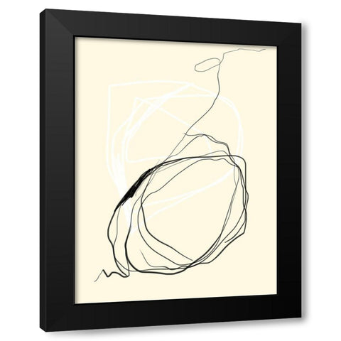 Threaded No. 2 Black Modern Wood Framed Art Print with Double Matting by Baker, Bronwyn
