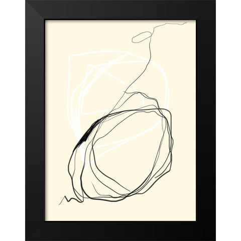 Threaded No. 2 Black Modern Wood Framed Art Print by Baker, Bronwyn