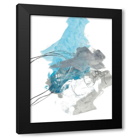 Indigo Field No. 1 Black Modern Wood Framed Art Print with Double Matting by Baker, Bronwyn