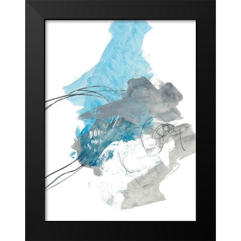 Indigo Field No. 1 Black Modern Wood Framed Art Print by Baker, Bronwyn