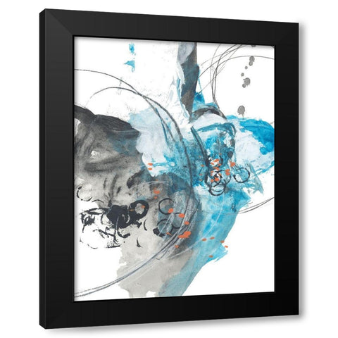 Indigo Field No. 2 Black Modern Wood Framed Art Print with Double Matting by Baker, Bronwyn