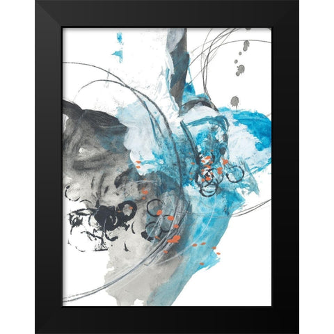 Indigo Field No. 2 Black Modern Wood Framed Art Print by Baker, Bronwyn
