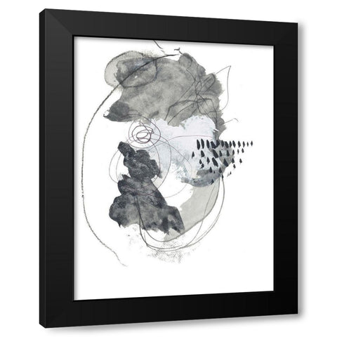 In Grays No. 1 Black Modern Wood Framed Art Print with Double Matting by Baker, Bronwyn
