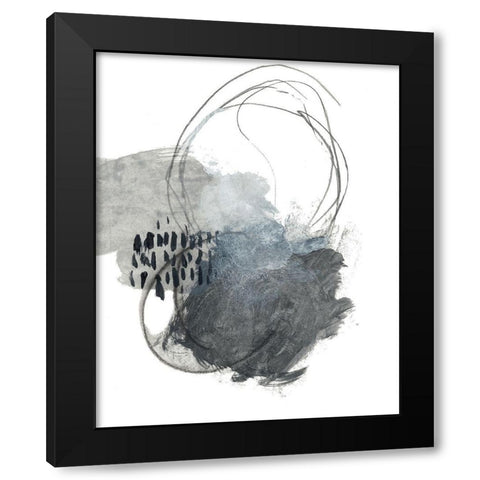 In Grays No. 3 Black Modern Wood Framed Art Print with Double Matting by Baker, Bronwyn
