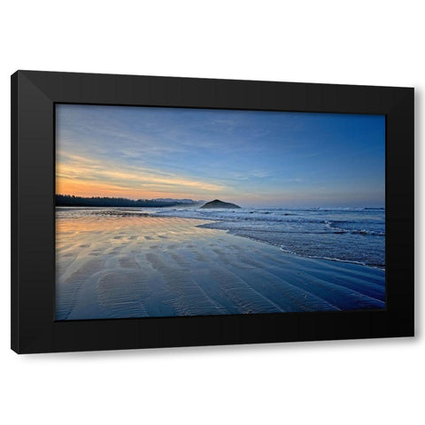 Sandy Shore Black Modern Wood Framed Art Print with Double Matting by Burdick, Chuck