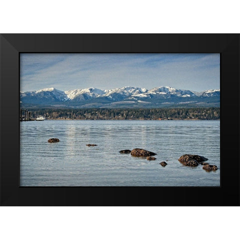 Rocky Road Black Modern Wood Framed Art Print by Burdick, Chuck