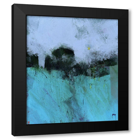 Emerge Black Modern Wood Framed Art Print by Bailey, Paul
