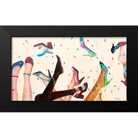 Opening Day at the Salon Black Modern Wood Framed Art Print by Beer, Pamela K.