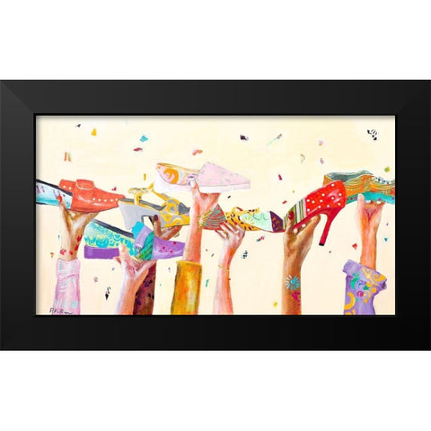 We Stand Together Black Modern Wood Framed Art Print by Beer, Pamela K.