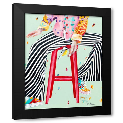The Storyteller Black Modern Wood Framed Art Print by Beer, Pamela K.