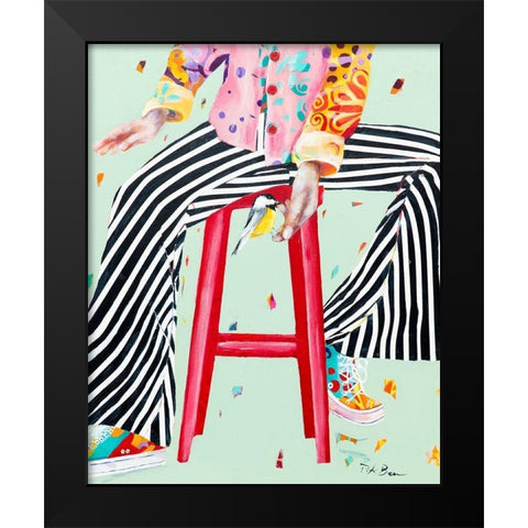 The Storyteller Black Modern Wood Framed Art Print by Beer, Pamela K.