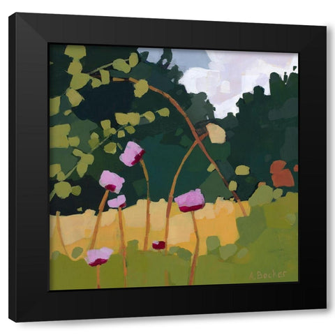 Thistles Black Modern Wood Framed Art Print by Becker, Anne