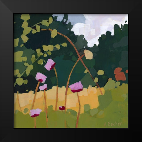 Thistles Black Modern Wood Framed Art Print by Becker, Anne