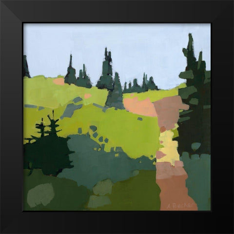 Trail to The Top Black Modern Wood Framed Art Print by Becker, Anne