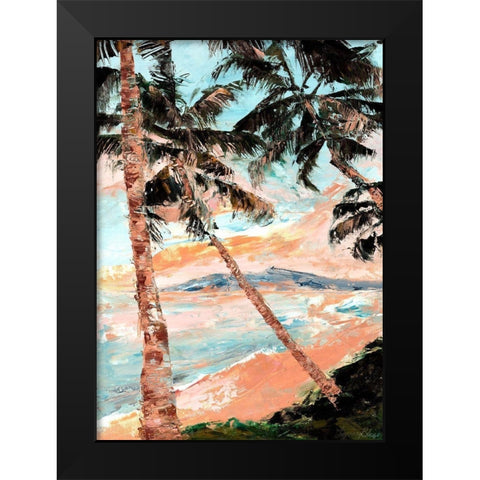 Paradise Palms Black Modern Wood Framed Art Print by Blaise, Tiffany