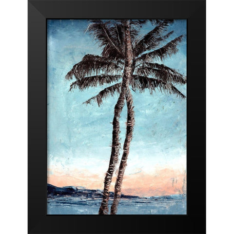 Sunset Palms Black Modern Wood Framed Art Print by Blaise, Tiffany
