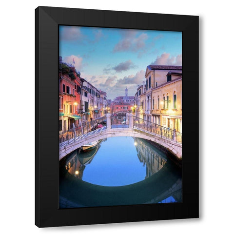 Venetian Canale #16 Black Modern Wood Framed Art Print by Blaustein, Alan