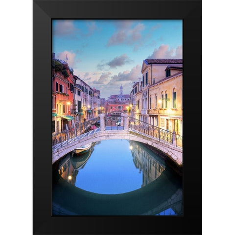 Venetian Canale #16 Black Modern Wood Framed Art Print by Blaustein, Alan