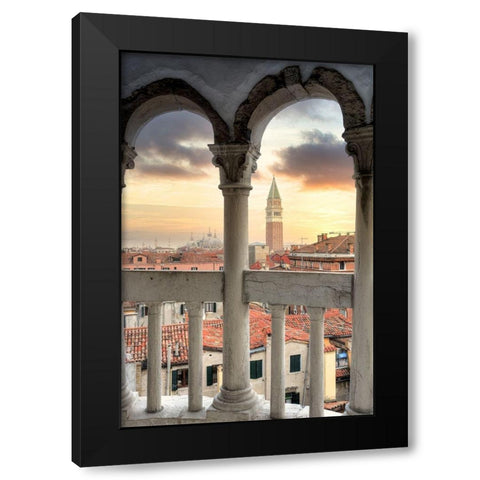 Scala Contarini del Bovolo #3 Black Modern Wood Framed Art Print by Blaustein, Alan