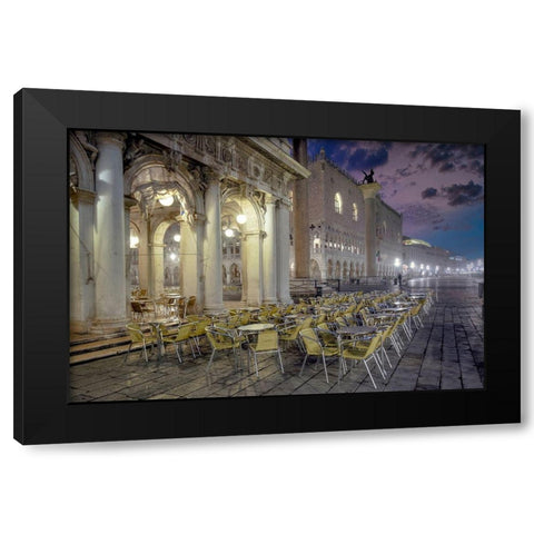 Piazza San Marco Sunrise #18 Black Modern Wood Framed Art Print with Double Matting by Blaustein, Alan