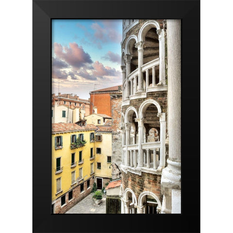 Scala Contarini del Bovolo #2 Black Modern Wood Framed Art Print by Blaustein, Alan