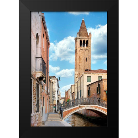 Venezia Canale #1 Black Modern Wood Framed Art Print by Blaustein, Alan