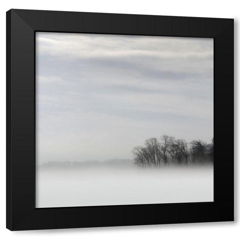 Lake of Fog Black Modern Wood Framed Art Print with Double Matting by Bell, Nicholas